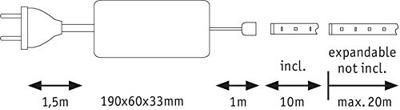 Paulmann MaxLED 500 70830 LED-strip basisset Met connector (male) 24 V 10 m Daglichtwit 1 stuk(s)