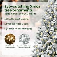 Kunstkerstboom met 150 LED Groen en Wit 120 cm PVC en Metaal - thumbnail