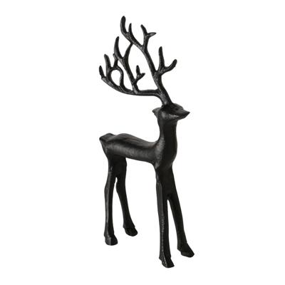 Boltze Home figuur hert zwart 9x3x20cm