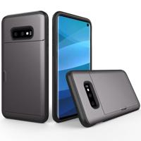 Schokbestendig robuuste Armor beschermende case voor Galaxy S10e met kaartsleuf (grijs) - thumbnail