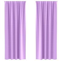 VidaXL Zwart-out gordijnen met ringen 2 pcs paars 245 x 140 cm - thumbnail