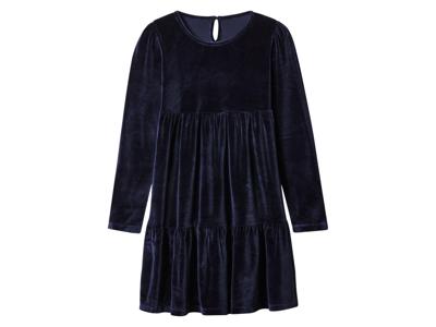 esmara Kinder velours jurk (Marineblauw, 158/164)