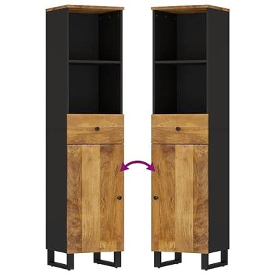 3-delige Badkamermeubelset massief mangohout