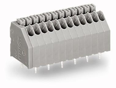 WAGO 250-406 Veerkrachtklemblok 0.50 mm² Aantal polen 6 Grijs 1 stuk(s)