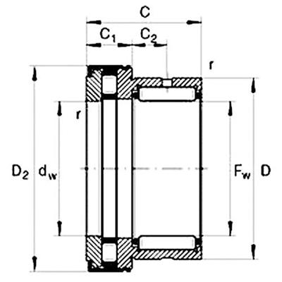 UBC Bearing NKX 10 Z Groefkogellager, axiaal Buitendiameter: 25.2 mm Toerental (max.): 12400 omw/min