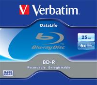 Verbatim DataLife BD-R BD-R 25GB 1st - Lege Blu-Ray Discs (BD-R, 120mm, 25GB, 6X, Sieradendoos, 1st) - thumbnail