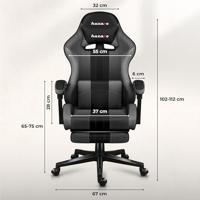 HUZARO FORCE 4.7 GRIJS MESH GAMING STOEL - thumbnail