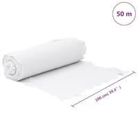 VidaXL Geotextielmembraan 1x50 m polyestervezel wit - thumbnail