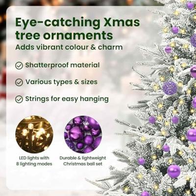 VidaXL Artificial pre-lit kerstboom met ballenset groen 180 cm