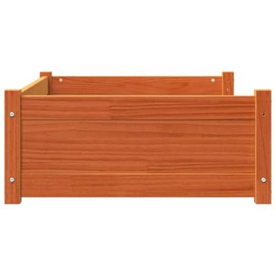 VidaXL Hondenmand 95,5x65,5x28 cm massief grenenhout wasbruin - thumbnail