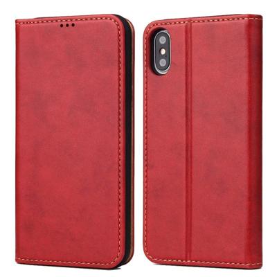 Horizontale Flip PU lederen draagtas voor iPhone XS Max met houder & kaartsleuven & portemonnee (rood)