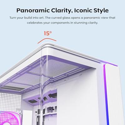 Montech king 15 pro midi tower behuizing (wit | 2x usb-a | 1x usb-c | rgb | window)