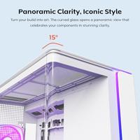 Montech king 15 pro midi tower behuizing (wit | 2x usb-a | 1x usb-c | rgb | window) - thumbnail