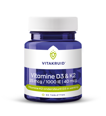 Vitamine D3 25mcg & K2 40mcg 90 Tabletten