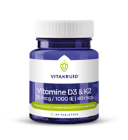 Vitamine D3 25mcg & K2 40mcg 90 Tabletten - thumbnail