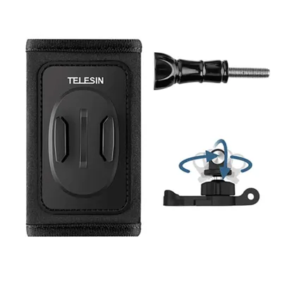 Telesin 360° draaibare backpack strap mount voor action cam