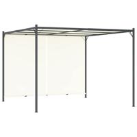 Pergola met verstelbaar dak 3x3 m staal crèmewit - thumbnail