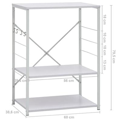 VidaXL Magnetronkast 60x39,6x79,5 cm bewerkt hout wit