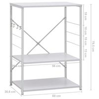VidaXL Magnetronkast 60x39,6x79,5 cm bewerkt hout wit - thumbnail