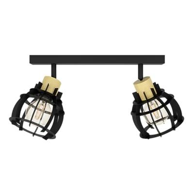 Eglo 2-lichts plafondlampStillington 1 zwart met hout - 43927