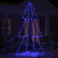 VidaXL Kegelkerstboom 300 led&apos;s binnen en buiten 120x220 cm - thumbnail