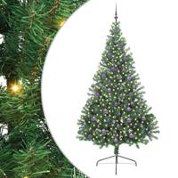 VidaXL Kunstmatig voorverlicht kerstboom met 300 led groen 240 cm pvc - thumbnail