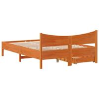 Bedframe met lades massief grenenhout wasbruin 120x200 cm - thumbnail