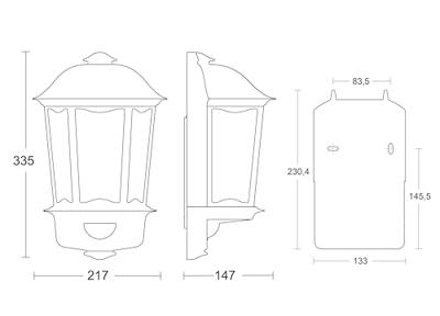 Steinel L190S Sensorlamp Zwart - 644413 - thumbnail