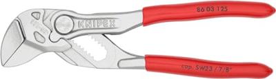 Knipex Mini-Sleuteltang | 125 mm Lengte | Tang en Schroefsleutel in Eén | Kunststof Bekleed - 86 03 125 SB Knipex Mini-Sleuteltang | 125 mm Lengte | Tang en Schroefsleutel in Eén | Kunststof Bekleed - 86 03 125 SB