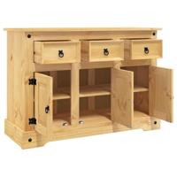 Dressoir "Corona" Bruin 112x44x78 cm Massief Hout Mexicaans Dennenhout - thumbnail