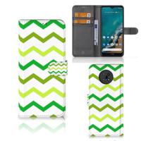 Nokia G50 | Telefoon Hoesje | Zigzag Groen - thumbnail