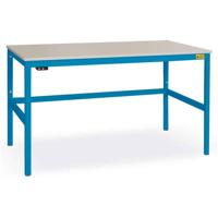 Manuflex LC1928.5012 ESD ESD-werktafel CANTOLAB standaard met melamine schijf, bxdxh = 2000 x 1000 x 765-785 mm Lichtblauw (RAL 5012) - thumbnail