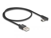 Delock USB-kabel USB 2.0 USB-A stekker, USB-C stekker 0.50 m Zwart 80029 - thumbnail