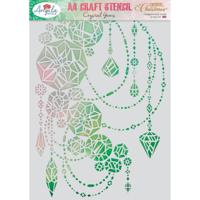 Angela Poole • craft stencil crystal gems a4 - thumbnail