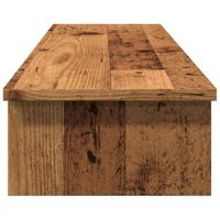 VidaXL Monitorstandaard 100x27x15 cm bewerkt hout oud houtkleurig - thumbnail