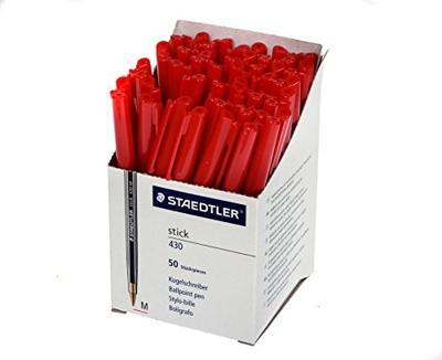 Pen Staedtler Stick 430 Rood (50 Stuks)