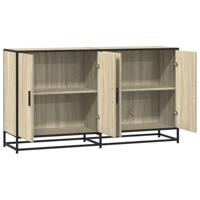 Dressoir 134x35x76 cm bewerkt hout sonoma eikenkleurig - thumbnail