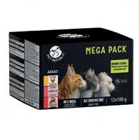 PETREPUBLIC Mega Pack Chicken, salmon, veal - nat kattenvoer - 12x100g - thumbnail
