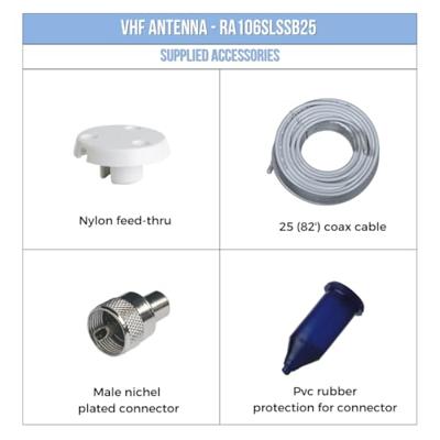 GLORA106SLSSB25 - VHF-ANTENNE - 900 MM - STALEN STAAF