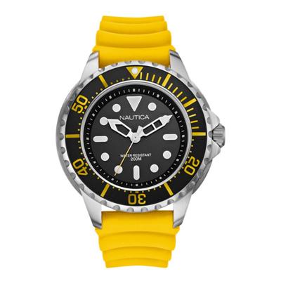 Nautica horlogeband A18635G Silicoon Geel 22mm