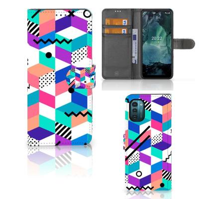Nokia G11 | G21 | Book Case | Blokken Kleurrijk