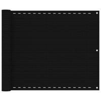 Balkonscherm 75x500 cm HDPE zwart - thumbnail