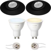 Philips Hue Trimless LED Spot Set Mat Zwart - Ø150mm - Kantelbaar - thumbnail