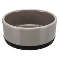 TRIXIE VOERBAK KERAMIEK / RUBBERRAND GRIJS 12X12 CM 400 ML 4 ST - thumbnail
