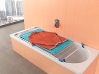 Metaltex Cervino Badkuipdroogrek 10 m Drooglengte Zilver/Zwart - thumbnail