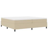 Boxspring bed Lichtgrijs en wit. 203 x 200 x 60 cm - thumbnail