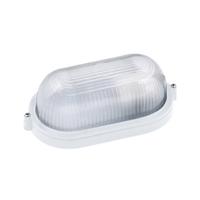 LED Tuinverlichting - Buitenlamp - Nimrat - Wand - Aluminium Mat Wit - E27 - Ovaal - thumbnail