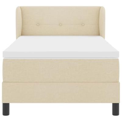 Boxspringbed met matras met matras Crème 90 x 190 cm Stof
