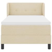 Boxspringbed met matras met matras Crème 90 x 190 cm Stof - thumbnail