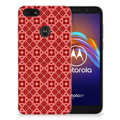 Motorola Moto E6 Play TPU bumper Batik Rood